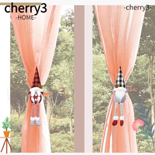 Cherry3 บักเกิลรัดผ้าม่าน รูปตุ๊กตาไร้หน้า สําหรับตกแต่งบ้าน คริสต์มาส
