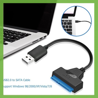 [aigoni.th] อะแดปเตอร์แปลงสายเคเบิ้ล USB 2.0 เป็น SATA 22pin สําหรับฮาร์ดไดรฟ์ HDD SSD 2.5 นิ้ว