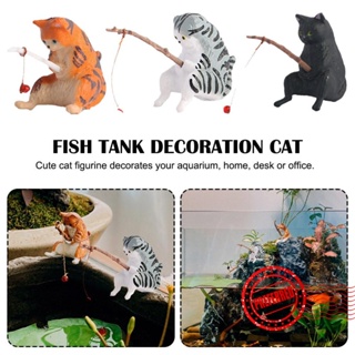 【COD】รูปปั้นแมว สําหรับตกแต่งบ้าน ตู้ปลา L4S1