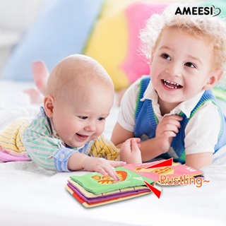 Ameesi หนังสือผ้า มีเสียง ของเล่นเสริมการเรียนรู้ สําหรับเด็กปฐมวัย