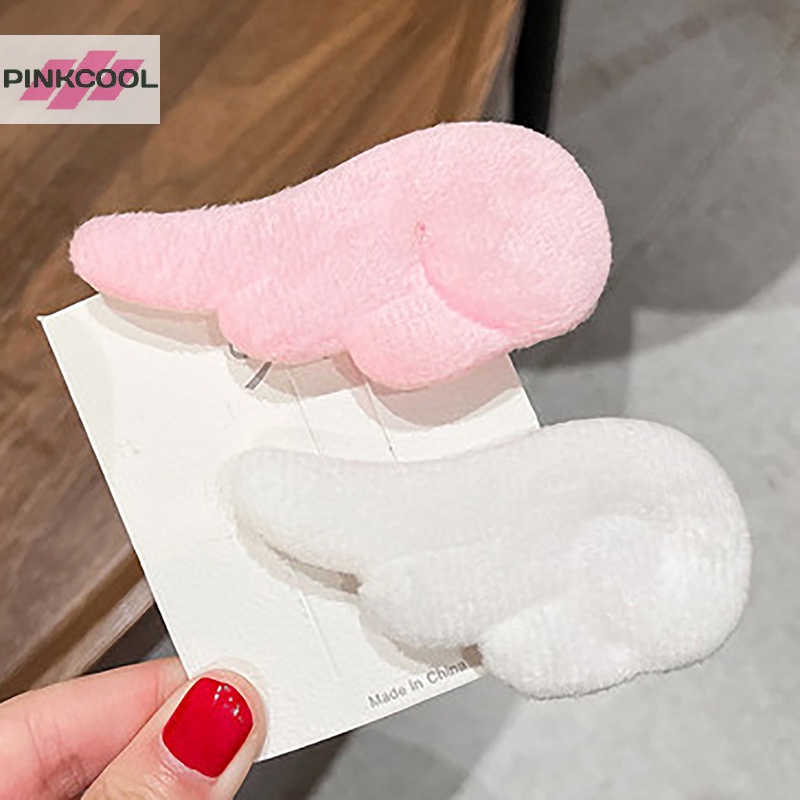 pinkcool-กิ๊บติดผม-ผ้ากํามะหยี่ขนนิ่ม-รูปปีกนางฟ้าน่ารักมาก-เครื่องประดับ-สําหรับเด็กผู้หญิง