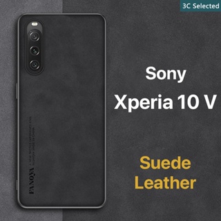 หนังกลับ เคส Sony Xperia 10 V Case สัมผัสที่สบาย ป้องกันลายนิ้วมือ ขอบTPUนุ่ม ป้องกันกล้อง ปกป้องหน้าจอ กันกระแทก