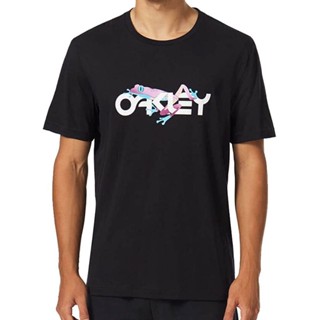 เสื้อยืดคอกลม แขนสั้น ผ้าฝ้ายแท้ พิมพ์ลาย Oakley เหมาะกับใส่เล่นกีฬากลางแจ้ง สําหรับผู้ชาย และผู้หญิง