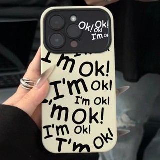 เคสโทรศัพท์มือถือ แบบนิ่ม พิมพ์ลายตัวอักษร Ok สําหรับ Apple Iphone 14 13pro xsmax 12 7plus 9WOX