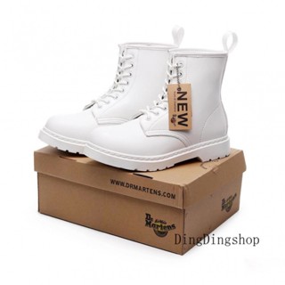 DR.MARTENS 1460 Classic Smooth White รองเท้าบูทหุ้มข้อ หนังวัวแท้ สไตล์อังกฤษ สําหรับผู้ชาย และผู้หญิง RXDL