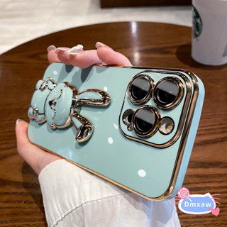 เคสโทรศัพท์มือถือ ลายกระต่ายน่ารัก 3D พร้อมขาตั้ง สําหรับ iPhone 12 11 Pro Xs Max 12 Mini 11 Pro