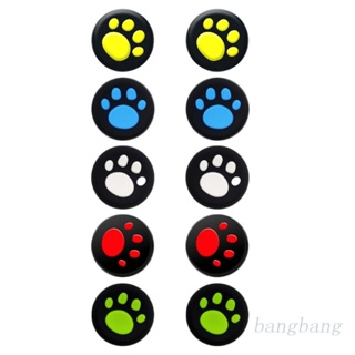 Bang ฝาครอบปุ่มกดจอยสติ๊ก ซิลิโคนนุ่ม รูปอุ้งเท้าแมว อุปกรณ์เสริม สําหรับ Steam Deck Kawaii-Button Cover Skin Decal 5 P