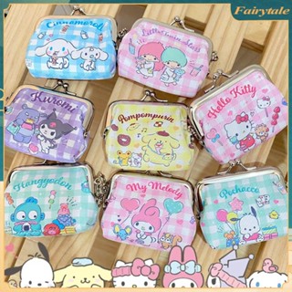 SANRIO กระเป๋าสตางค์ กระเป๋าใส่เหรียญ ขนาดเล็ก ลายการ์ตูน Hello Kitty เหมาะกับของขวัญ แบบสร้างสรรค์ สําหรับเด็กผู้หญิง