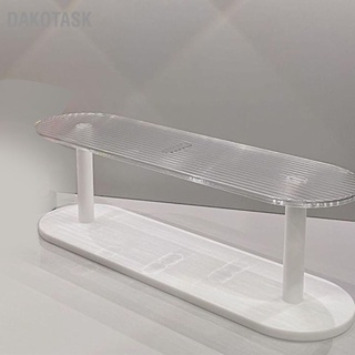 DAKOTASK Figure Display Rack White Transparent Large Capacity Plastic Skin Care Cosmetic Holder Stand