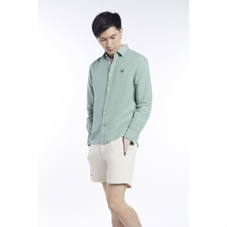 ESP เสื้อเชิ้ตแขนยาว ผู้ชาย สีเขียว | Long Sleeve Shirt | 3677