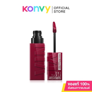 ภาพขนาดย่อของภาพหน้าปกสินค้าMaybelline New York Superstay Vinyl Ink  Longwear Liquid Lipcolor Up to 16 Hours Wear 4.2ml ลิควิดลิปสติก. จากร้าน konvy_officialshop บน Shopee