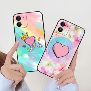 เคสโทรศัพท์มือถือแบบนิ่ม ผิวด้าน ลายหัวใจ สีรุ้ง สําหรับ OPPO A54 A15 A15S A16 A16S A12 A12E A3S A5S A5 A9 A53 A33 2020 A83 A91 A92 A93 A94 A95 A75S A59 A36 K10 K10pro