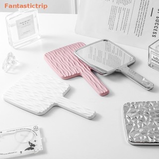 Fantastictrip 1 ชิ้น กระจกมือถือ ทรงสี่เหลี่ยม ขนาดใหญ่ ผู้หญิง แต่งหน้า ความงาม เครื่องสําอาง แฟชั่น แบบพกพา