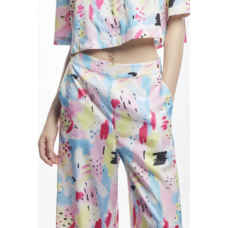 esp-กางเกงขายาวลายพู่กัน-ผู้หญิง-brushstroke-print-long-trousers-5986