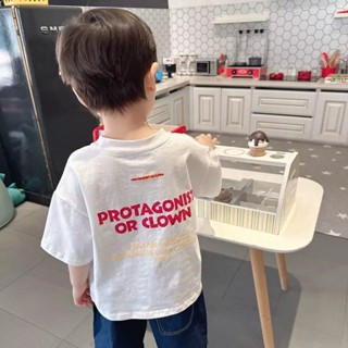 พร้อมส่ง ขายดี เสื้อยืดคอกลม แขนสั้น ผ้าฝ้ายแท้ พิมพ์ลายการ์ตูนกระต่ายน่ารัก สไตล์เกาหลี ญี่ปุ่น เหมาะกับฤดูร้อน สําหรับเด็กผู้ชาย
