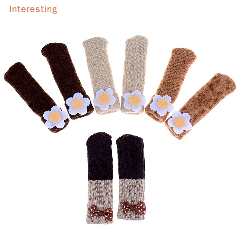 interesting-ถุงเท้า-กันลื่น-ลายดอกไม้-สําหรับขาโต๊ะ-เก้าอี้-4-ชิ้น