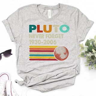 Never Forget Pluto เสื้อยืด ลายการ์ตูนมังงะ Y2K แนวสตรีท สไตล์ญี่ปุ่น สําหรับผู้หญิง