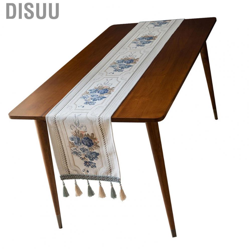 disuu-table-runner-soft-decorative-dustproof-tassel-floral-table-runner-for-restaurant