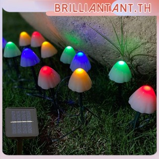 Ready Stock New Product Led Solar Floor Mushroom String Lamp Garden Villa Outdoor Waterproof Lamp Courtyard Ins Decorative Landscape Lamp bri