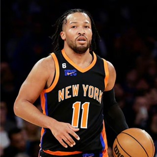 พร้อมส่ง เสื้อกีฬาบาสเก็ตบอล แขนกุด ลายทีม New York Knicks NO.11 Jalen Brunson 22-23 สําหรับผู้ชาย