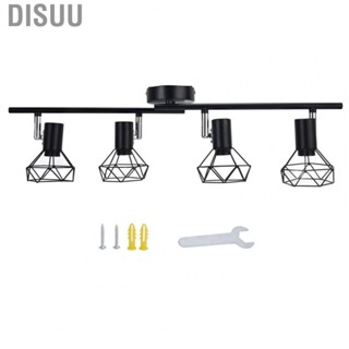 Disuu Ceiling Lamp Base Wrought Iron Holder Black 4 Head Design