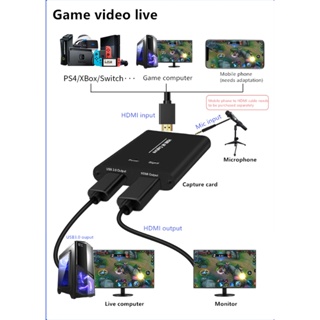 การ์ดแคปเจอร์ Card Capture HDMI 1080P อุปกร์ณจับภาพวิดีโอ HD ใช้จับภาพจาก กล้องวิดิโอ XBOX PS3 PS4 TV CPU2DAY