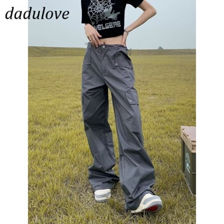 DaDulove💕 New American Ins High Street Multi-pocket Overalls Niche High Waist Wide Leg Pants Large Size Trousers