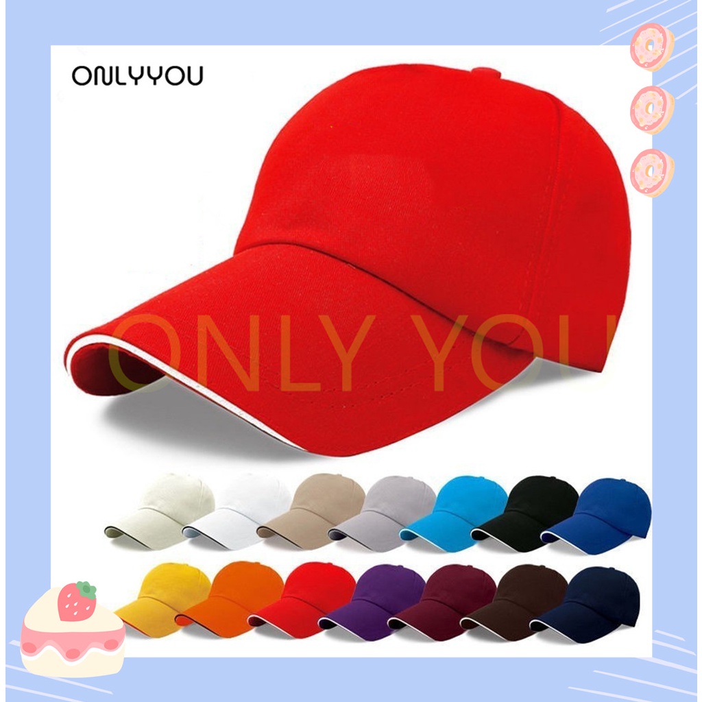 only-amp-you-หมวกสีส้ม-หมวกแก๊ปเบสบอล-หมวกแฟชั่นเกาหลี-หมวกกีฬา-สีส้มหมวก