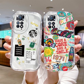 เคส redmi note 11 เคส  redmi note 11s เคสโทรศัพท์มือถือแบบใส กันกระแทก ลายครีม สําหรับ redmi note 11 redmi note 11s