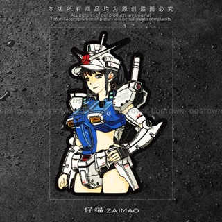 สติกเกอร์สะท้อนแสง ลายการ์ตูนเซเลอร์มูน หุ่นยนต์ Gundam RX78 สําหรับติดตกแต่งรถยนต์