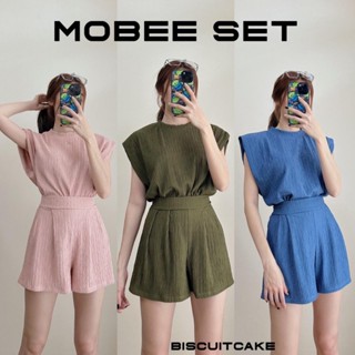 BKL พร้อมส่ง JU0101 Mobee set เซ็ทเสื้อแขนล้ำ กางเกงขาสั้น มีปลายทาง ชุดไปทะเล เดรส เสื้อยืด ชุดเซ็ท Y2K ชุดนอน