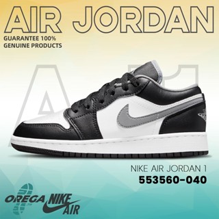 {100%แท้}Air Jordan 1 Low 553560-040 รองเท้าผ้าใบ