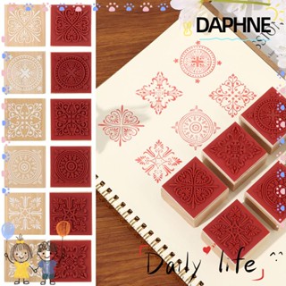 Daphne แสตมป์ไม้ลายดอกไม้สไตล์วินเทจสําหรับตกแต่งสมุด Diy