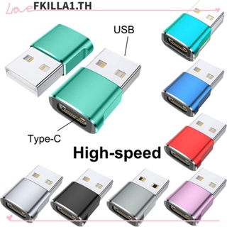 FACCFKI อะแดปเตอร์แปลง Type C USB ตัวผู้ สีดํา Type C เป็น USB สีเมทัลลิก อลูมิเนียม USB 2.0 USB-C ตัวผู้ OTG สําหรับพอร์ต Type-C