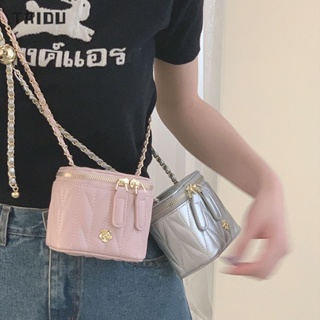 TAIDU กระเป๋าสายโซ่ Rhombus สวยหรู กระเป๋าสะพาย Mini Camellia แฟชั่นสไตล์เกาหลี แมตช์แบบสบาย ๆ