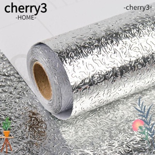 CHERRY3 สติกเกอร์วอลเปเปอร์ อลูมิเนียมฟอยล์ กันน้ํามัน ขนาด 40x300 ซม. มีกาวในตัว ป้องกันการเปรอะเปื้อน สําหรับห้องครัว บ้าน