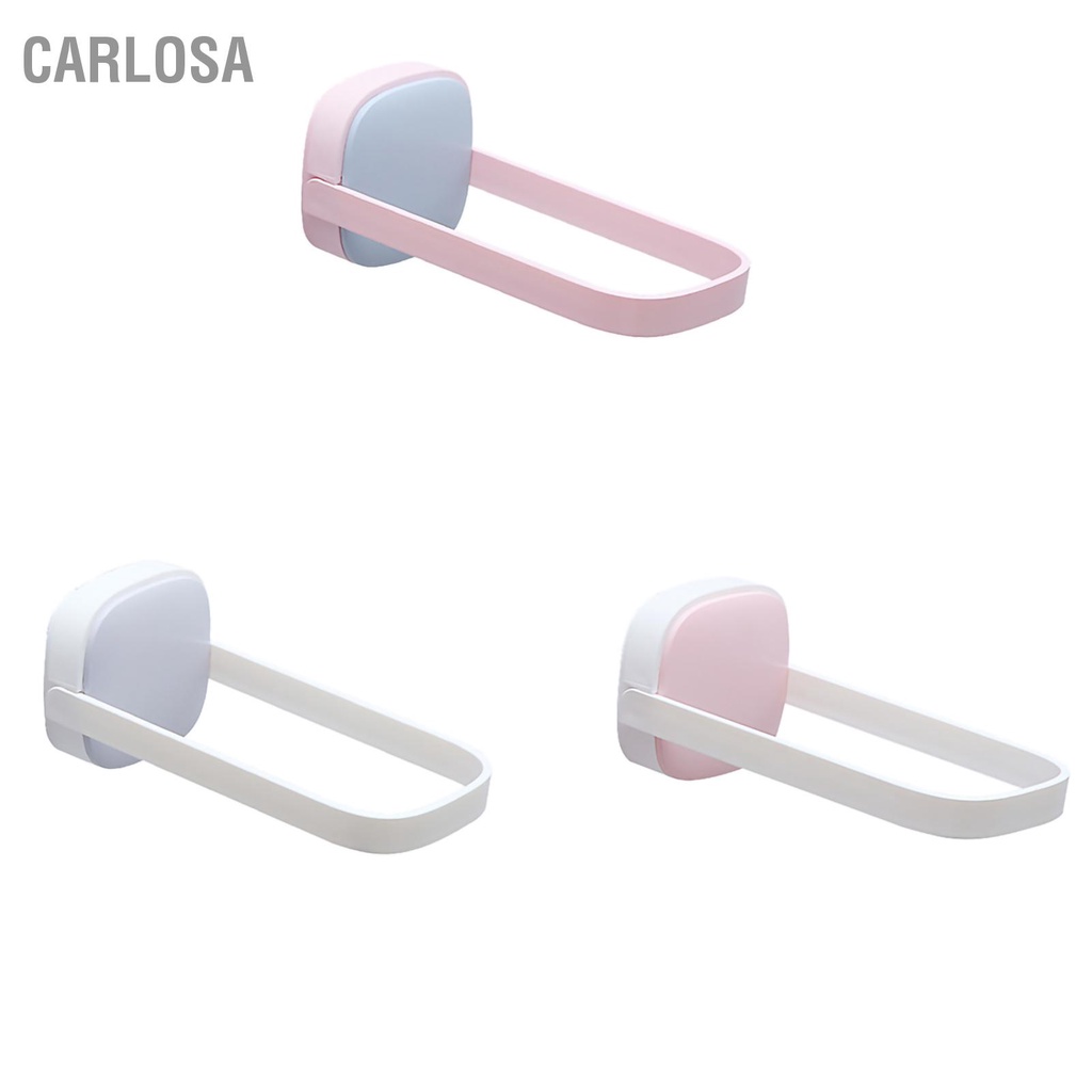 carlosa-u-shape-hanger-holder-rack-มุมโค้งมนติดผนังแบบพับได้สำหรับระเบียงห้องน้ำ