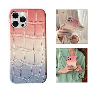 เคสโทรศัพท์มือถือหนังไล่โทนสีสําหรับ case iphone เคสไอโฟน 11 12 13 Pro Pro Max