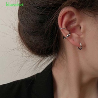 Bluevelvet ต่างหูเงิน อินเทรนด์ มินิมอล กระดูกหู คลิปแฟชั่น เครื่องประดับหู วงกลม ขนาดเล็ก หัวเข็มขัดหู ผู้หญิง ต่างหู