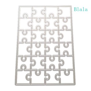 แผ่นแม่แบบโลหะ ฉลุลาย Blala Puzzle DIY สําหรับตกแต่งสมุด อัลบั้ม กระดาษ การ์ด แม่แบบ