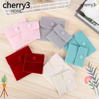 Cherry3 ถุงบรรจุภัณฑ์ ผ้ากํามะหยี่ ป้องกันฝุ่น สําหรับใส่เครื่องประดับ สร้อยข้อมือ