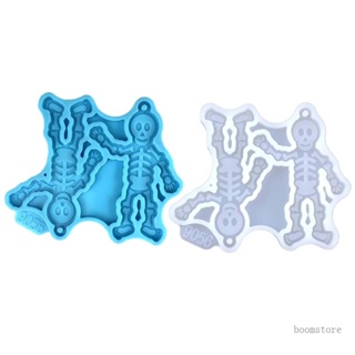 แม่พิมพ์ซิลิโคน อีพ็อกซี่ รูปโครงกระดูกมนุษย์ สําหรับทําต่างหู จี้คริสตัล