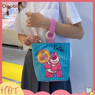 【Double C 】✿   กระเป๋าถือลําลอง พิมพ์ลายการ์ตูนน่ารัก แบบนิ่ม เหมาะกับใส่กลางแจ้ง สําหรับผู้หญิง