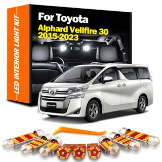 ชุดหลอดไฟ LED 8 ชิ้น สําหรับ Toyota Alphard Vellfire 2015 2016 2017 2018 2019 2020-2023