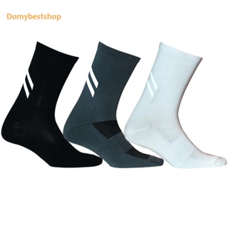 [Domybestshop.th] ถุงเท้าสะท้อนแสง ดูดซับเหงื่อ สําหรับขี่จักรยานกลางคืน