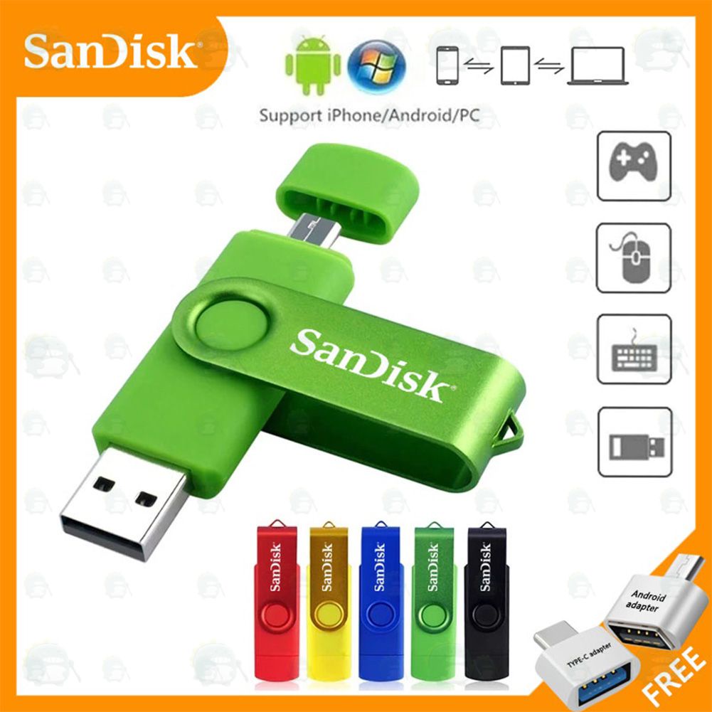 sandisk-otg-2-em-1-micro-usb-flash-drive-2-0-gb-128gb-256gb-512gb-1tb-2tb-pendrive-para-android-สมาร์ทโฟนแล็ปท็อป