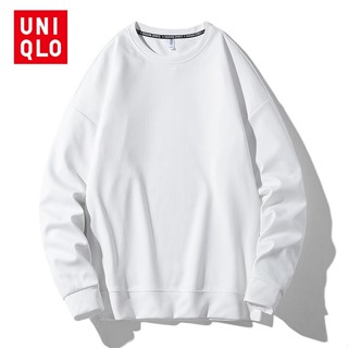 Uni..qlo [M-4XL] ใหม่ เสื้อกันหนาวลําลอง แขนยาว คอกลม ระบายอากาศ ใส่สบาย แฟชั่น สําหรับผู้ชาย 2023