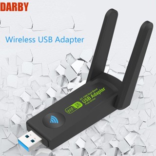 Darby การ์ดรับส่งสัญญาณเครือข่ายไร้สาย 1300M USB Wifi 2.4G&amp;5G แบบพกพา สําหรับ PC แล็ปท็อป โทรศัพท์มือถือ แท็บเล็ต