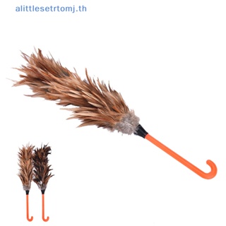 Alittlese ใหม่ แปรงขนนก แปรงปัดฝุ่น เครื่องมือทําความสะอาดฝุ่น ด้ามจับพลาสติก 45 ซม. TH