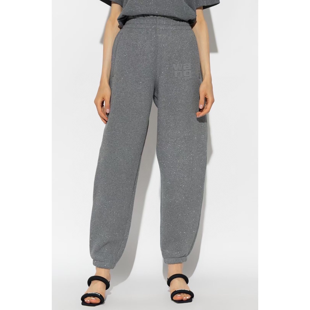 qvk-alexa-r-w-g-aw-2023-autumn-and-winter-new-fine-glitter-plus-velvet-sweatpants-casual-fashion-all-match-high-waist-elastic-waist-casual-pants-womens-personality